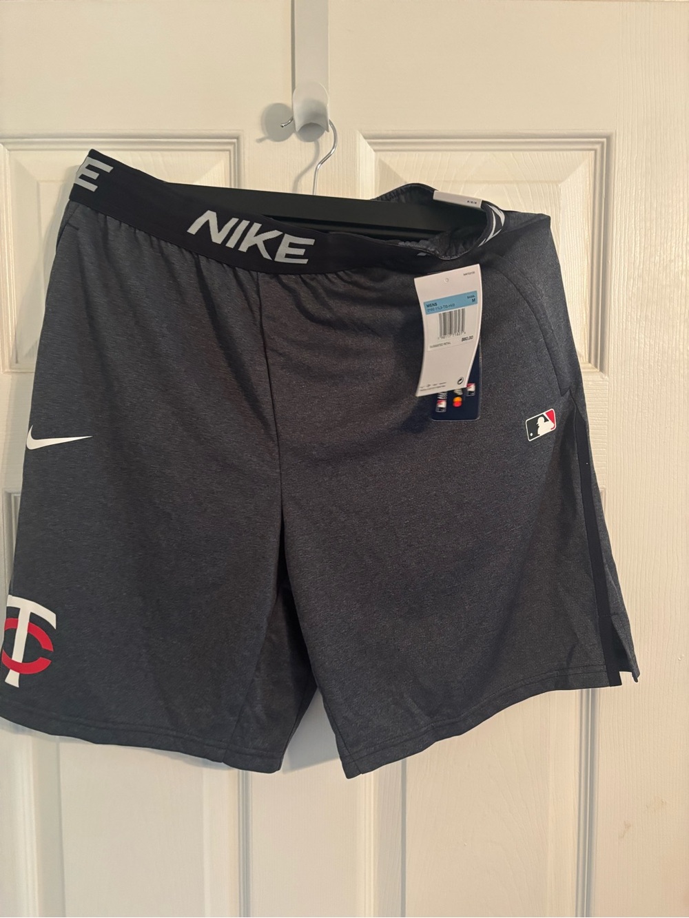 Nike Men’s Charcoal Gray Athletic Shorts with Team Logos